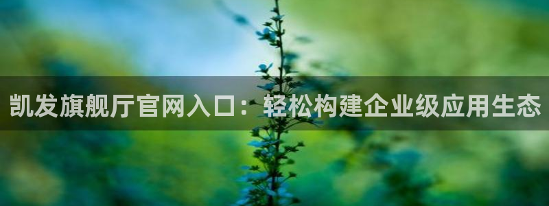 壹号电子娱乐app下载安装：凯发旗舰厅官网入口：轻松构建企业级应用生态