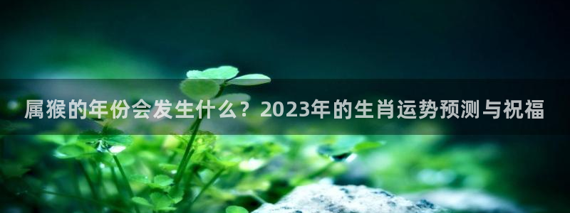 壹号大舞台入口：属猴的年份会发生什么？2023年的生肖运势预测与祝福